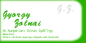 gyorgy zolnai business card